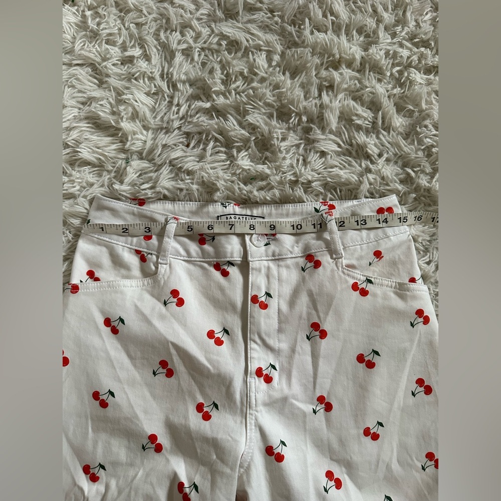Bagatelle White Pants with Cherry Accents - Picture 4 of 10